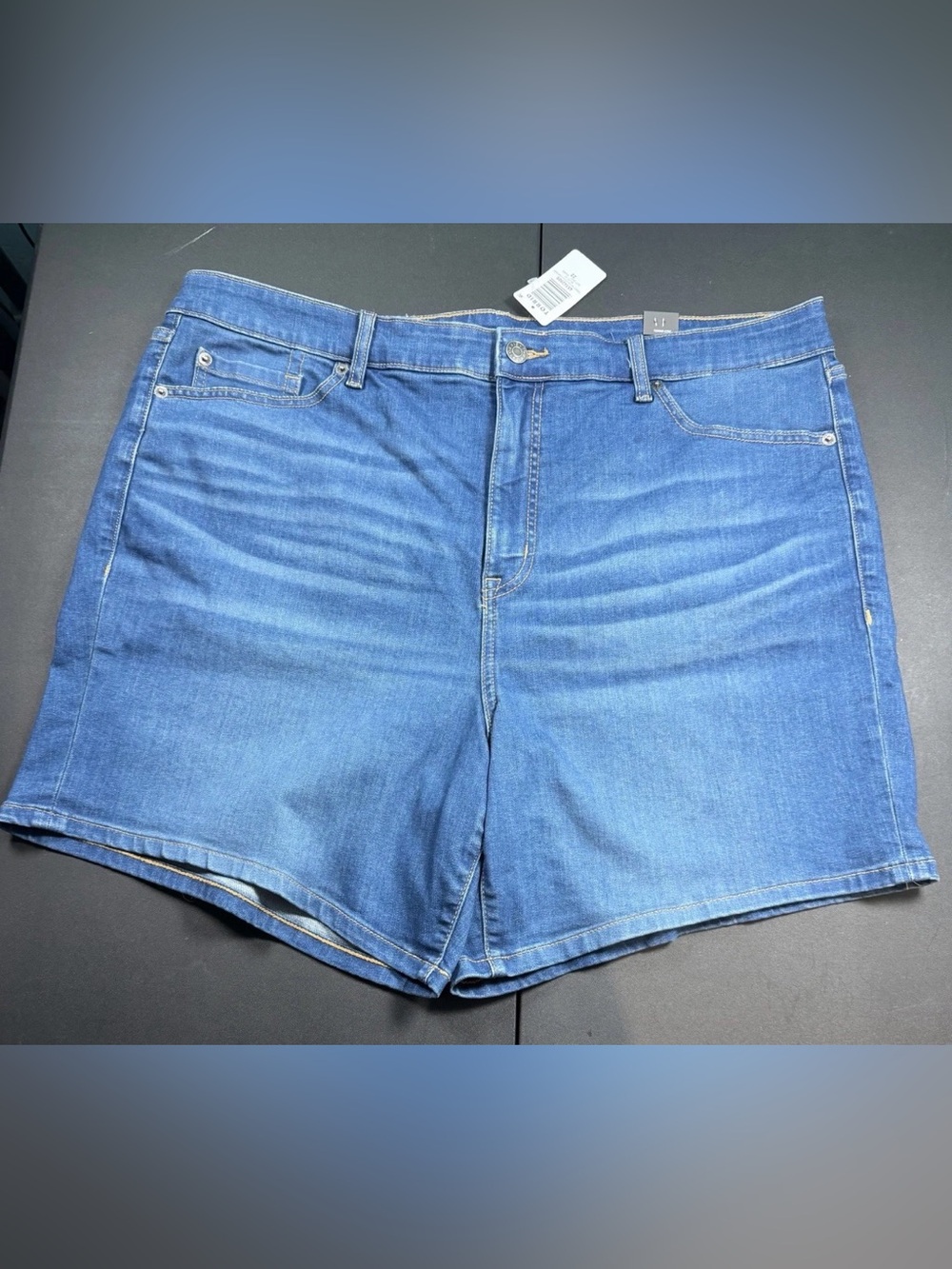 torrid Blue High-Rise Denim Shorts 7 Inch Inseam